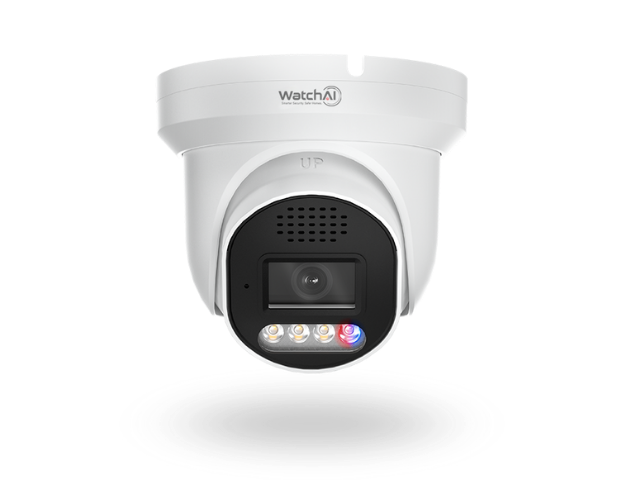 WatchAI 8MP Smart Dual Light Active Deterrence Turret Network Camera
