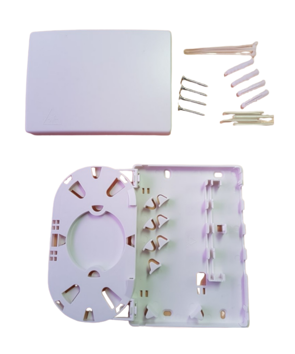 Indoor Plastic Fibre Wall Box (2 Cable Entry)