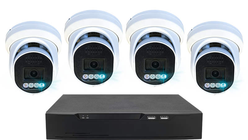 WatchAI 4 Cameras + 8 Channel NVR Kit, 2TB HDD Included